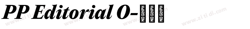 PP Editorial O字体转换